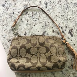 Authentic coach wristlet - used